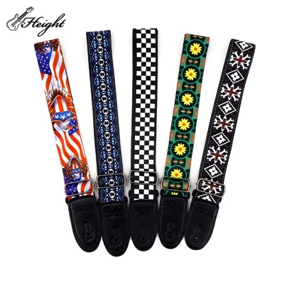 Strap Gitâr denau Iawn ar gyfer Gitâr Drydan Acwstig Strap Trosglwyddo Thermol Addasadwy